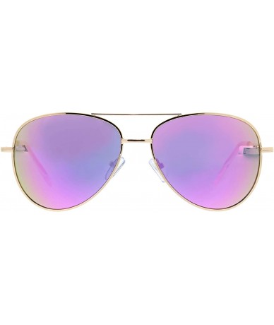 Aviator Heat Wave Reading Aviator Sunglasses - Pink/Gold - CT189SSHU0C $17.40