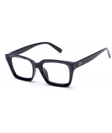 Square Blocking Glasses Computer Eyewear Relieve Headaches - Black - CE197H9YL7W $11.84