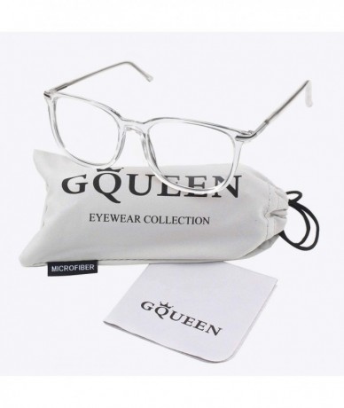 Round Fashion Metal Temple Horn Rimmed Clear Lens Glasses - Transparent - C4193QQ2X6Z $11.83