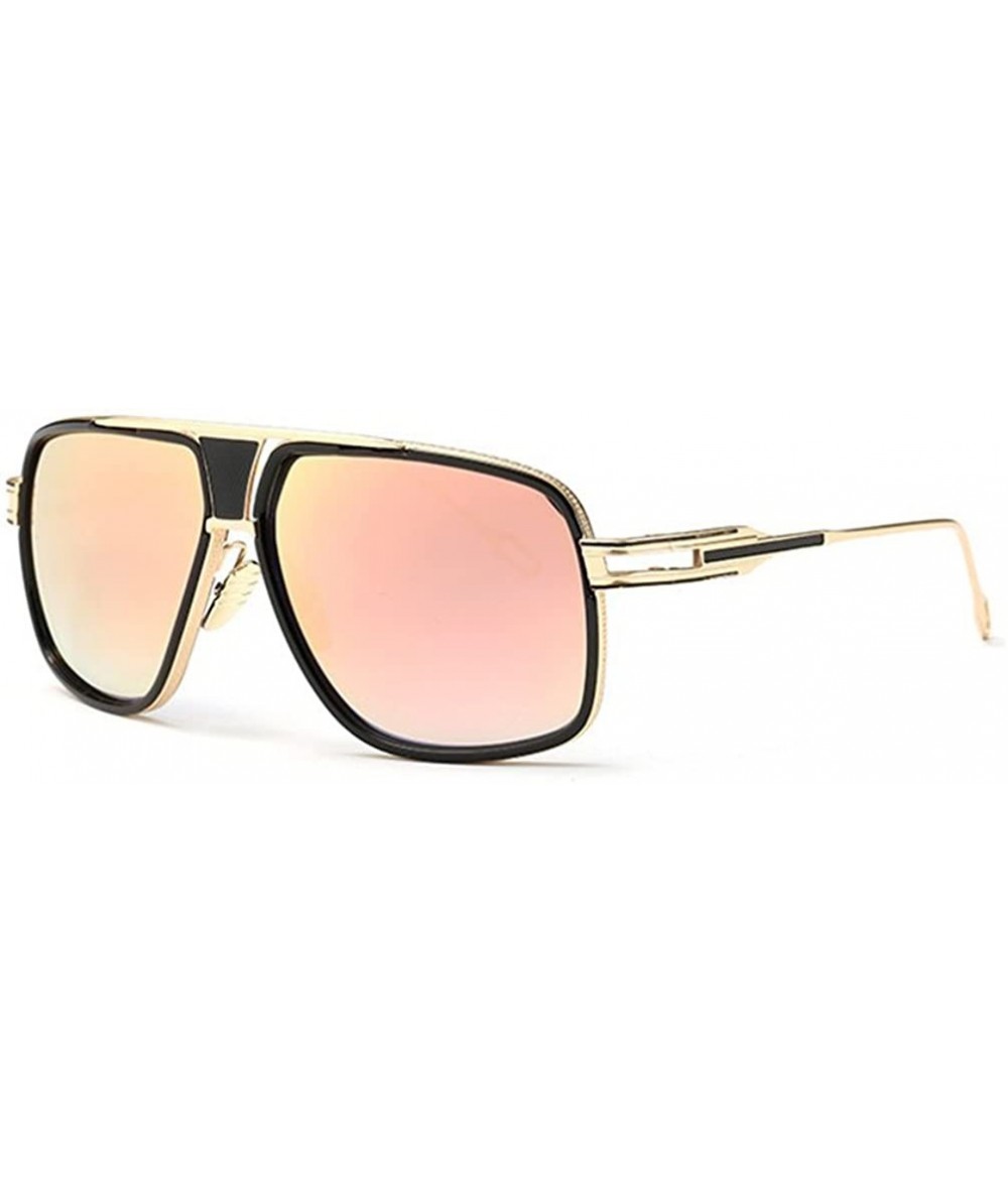 Sport Luxury Womens Sunglasses Gold Frame Comfortable Nose Pad Jewelry Eye Wear Lens 62mm - Gold/Pink - C312ENFQNUZ $15.50