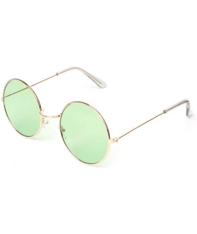 Round Sun Glasses Round Sunglasses Vintage Women Men Glasses Retro Fashion Lens Shades Ocean-1 - C5199HZZ3HG $27.06