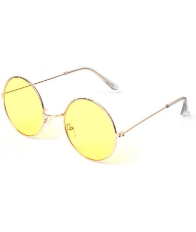 Round Sun Glasses Round Sunglasses Vintage Women Men Glasses Retro Fashion Lens Shades Ocean-1 - C5199HZZ3HG $27.06