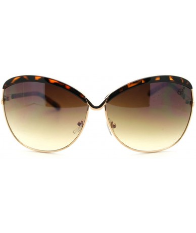 Butterfly Designer Fashion Women's Sunglasses Oversize Butterfly Frame - Tortoise - CO11PZ000LB $8.75