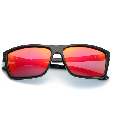 Rectangular Polarized Sunglasses for Men Driving UV400 Classic Rectangular Sun Glasses For Men/Women - CY18I884Q83 $13.23