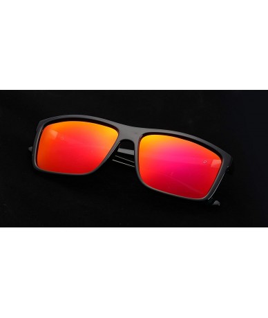 Rectangular Polarized Sunglasses for Men Driving UV400 Classic Rectangular Sun Glasses For Men/Women - CY18I884Q83 $13.23