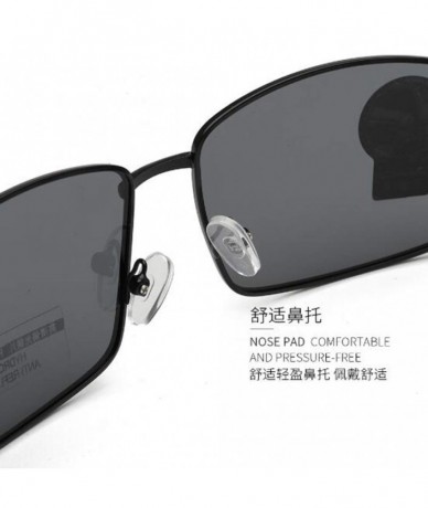 Sport Square Photochromic Sunglasses Anti Ultraviolet Polarized - Black Frame Full Gray - C3190T84CMG $9.95