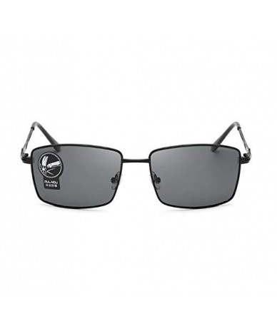 Sport Square Photochromic Sunglasses Anti Ultraviolet Polarized - Black Frame Full Gray - C3190T84CMG $9.95