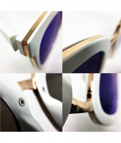 Sport 8584 Premium Oversize Retro Womens Mens Mirror Funky Fashion Revo Candy Flat Sunglasses - Premium - C7182S3G434 $17.08