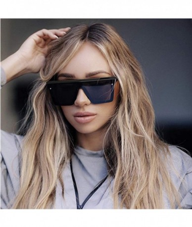 Goggle Vintage Ovesized Sunglasses Women Shades Luxury RimlSquare Sun Glasses Men Black Dames - K32329-c4 Silver - C1199C9DWS...