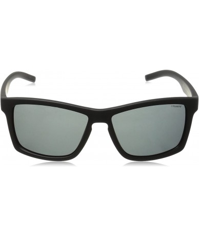 Square Pld7009/S Square Sunglasses - Matte Black/Gray Polarized - C512N1IV04J $26.34