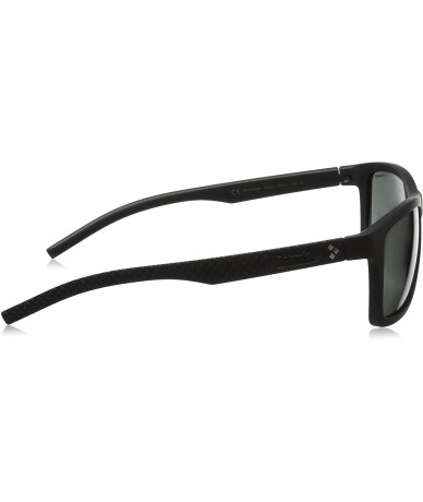 Square Pld7009/S Square Sunglasses - Matte Black/Gray Polarized - C512N1IV04J $26.34