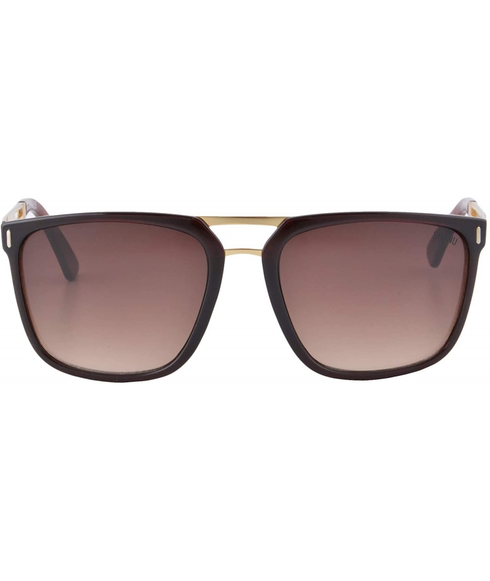 Polarized Sunglasses Nearsight Eyeglasses SH5004 - Brown Frame Wth Gold ...