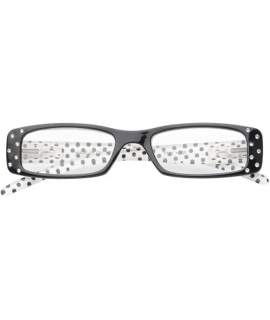 Square 'Chalon' Rectangle Reading Glasses - Black-3.00 - CF11P2V9XYD $20.79