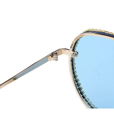 Sport Metal Handmade Chain Bee Sunglasses Fashion Sun Visor - 4 - CL190OGMHWL $29.47