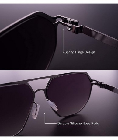 Round Aero Push Premium Designer Men Women Flat Lens Thin Metal Aviator Sunglasses - Gold Black - C1199LUO3NI $28.00