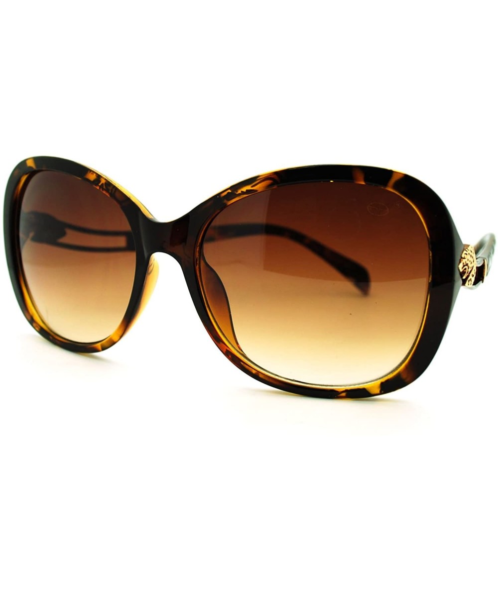 Butterfly Womens Soft Butterfly Frame Sunglasses Wavy Curved Design - Tortoise - CT11LOHVI5B $10.61