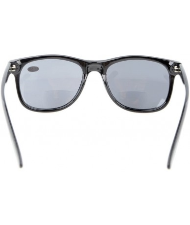 Semi-rimless Bifocal Sunglasses Mens Womens Sunshine Readers Retro Classic Black +1.0 - Ant Black - CD12I7VIFJX $11.30