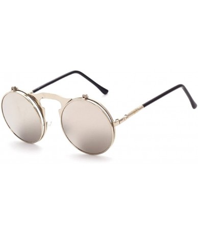 Round Vintage punk Round Metal Sunglass Mens Womens - C5 - C318D9023CU $12.89