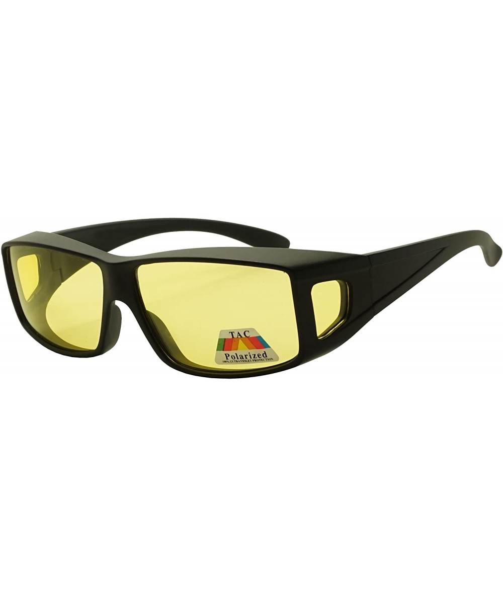 Oversized Polarized Wear Over Sunglasses Square Fit Over Glare Blocking Over Prescription Glasses - C4186RT6H0X $14.82