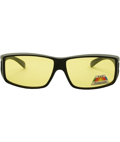 Oversized Polarized Wear Over Sunglasses Square Fit Over Glare Blocking Over Prescription Glasses - C4186RT6H0X $14.82