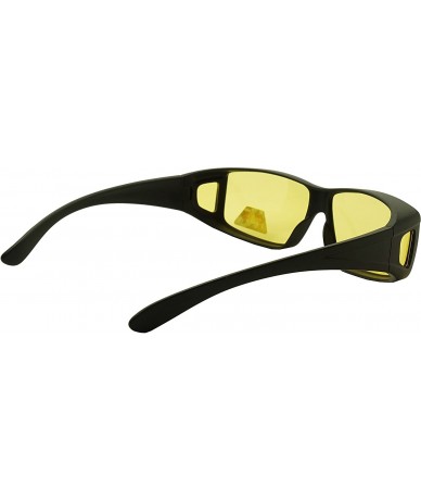 Oversized Polarized Wear Over Sunglasses Square Fit Over Glare Blocking Over Prescription Glasses - C4186RT6H0X $14.82