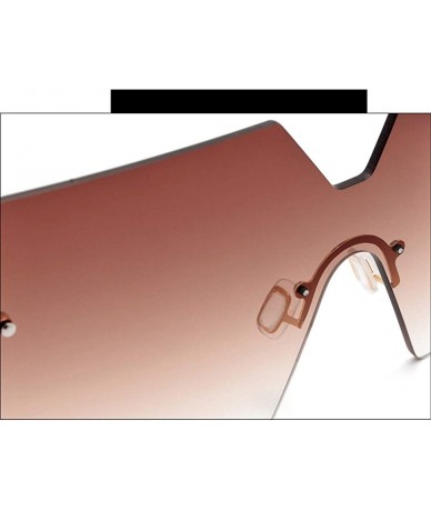 Goggle Frameless Siamese Sunglasses - Women's Oversized Frame Goggles - Box Sunglasses - D - CB18SGIMD9H $30.94