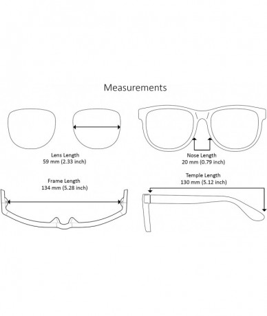 Rectangular Plastic Rectangular Vintage Square Sunglasses for Men Women Polarized Lens 570111 - CI18IC0WUDG $8.51