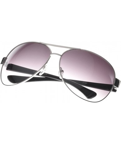 Wayfarer Vintage Fashion Aviator UV400 Lens - Black-silver - CH11NUXT0O3 $18.94