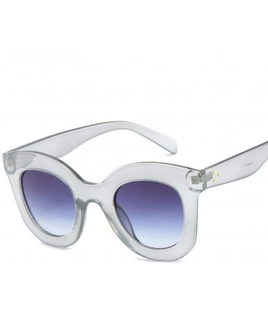 Aviator NEW Gradient Points Sun Glasses Tom High Fashion Designer 66133 Black Grey - 66133 Clear Clear - CO18Y2OH87C $10.75