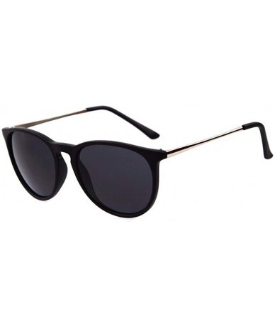 Round sunglasses for women Retro Round Sunglasses Men Oval Frame Sun Glasses - 6 - CV18WXSEOEZ $20.81