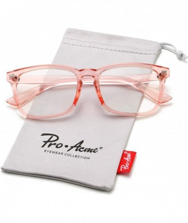 Aviator Non-prescription Glasses Frame Clear Lens Eyeglasses - Clear Pink - CB188Q96KGC $12.46