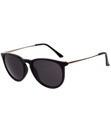 Round sunglasses for women Retro Round Sunglasses Men Oval Frame Sun Glasses - 6 - CV18WXSEOEZ $20.81