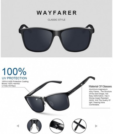 Wayfarer Polarized Sports Sunglasses Driving Sun Glasses Vintage Sun Glasses for Men/Wome - Pa05-h - CB1800G5UN3 $19.26