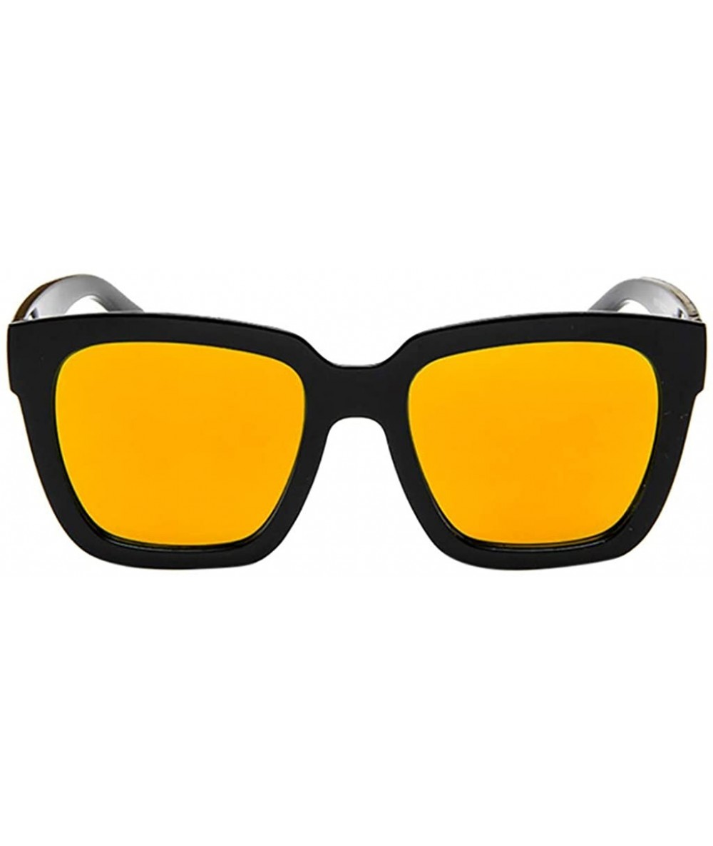 Polarized Sunglasses For Women - REYO Mirrored Lens Fashion Goggle Eyewear  Sun Glasses - Orange - C118NUKE7TK