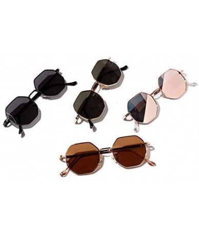 Round Polygon Sunglasses Luxury Vintage - C41992273OU $42.74