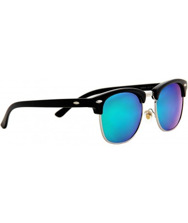 Sport Classic Unisex Sunglasses Durable Semi-Rimless Half Frame Mirrored Lens - CA18GD7A0GS $10.48