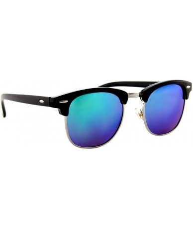 Sport Classic Unisex Sunglasses Durable Semi-Rimless Half Frame Mirrored Lens - CA18GD7A0GS $10.48