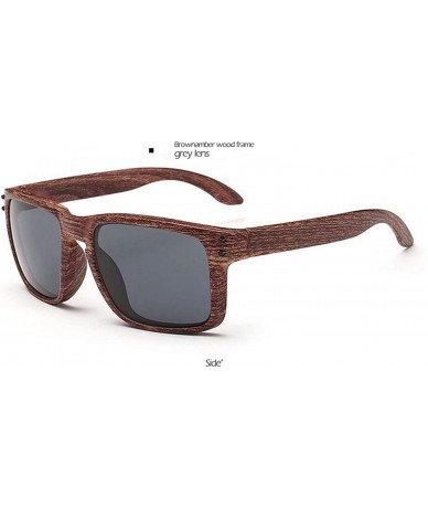 Square Wood Sunglasses Mens Retro Sun Glasses Square Women Men Brand Designer Glasses Mirror Colorful - CO18S5MO2UW $12.00