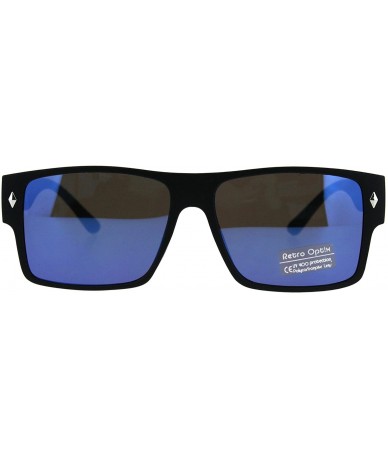 Rectangular Mens Rectangular Fashion Sunglasses Matte Black Light Frame UV 400 - Matte Black - CM18EWC353Q $11.93