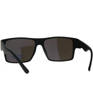 Rectangular Mens Rectangular Fashion Sunglasses Matte Black Light Frame UV 400 - Matte Black - CM18EWC353Q $11.93