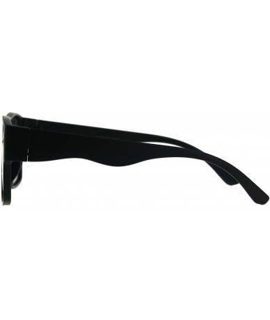 Rectangular Mens Rectangular Fashion Sunglasses Matte Black Light Frame UV 400 - Matte Black - CM18EWC353Q $11.93