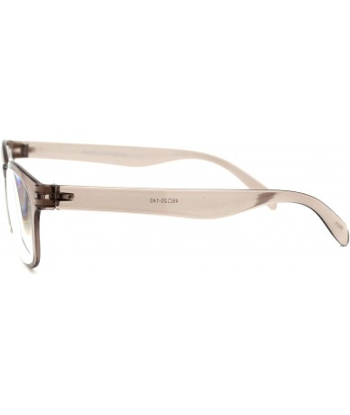 Rectangular Unisex Plastic Rectangular Mod Dressy Fashion Reading Glasses - Brown Slate - CD18ZYG2294 $7.94