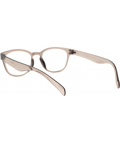 Rectangular Unisex Plastic Rectangular Mod Dressy Fashion Reading Glasses - Brown Slate - CD18ZYG2294 $7.94