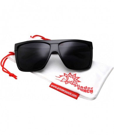 Square MMA Post Fight Interview Sunglasses Limo Tint Super Dark Lens Mens Large Black - Stiff Square - C61836DAMML $10.99