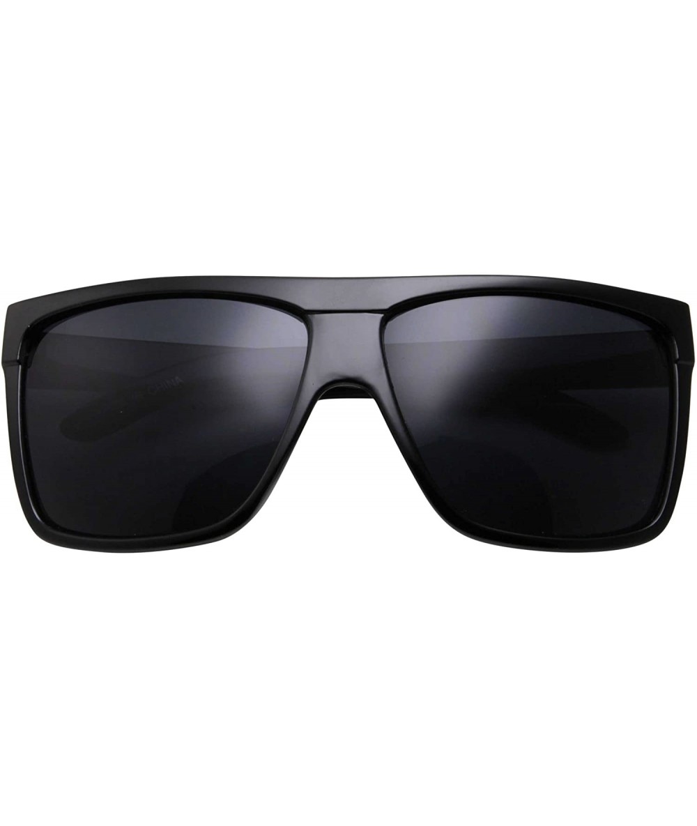 KUSH Square Sunglasses Men's Super Dark Lens Black Shades - Matte