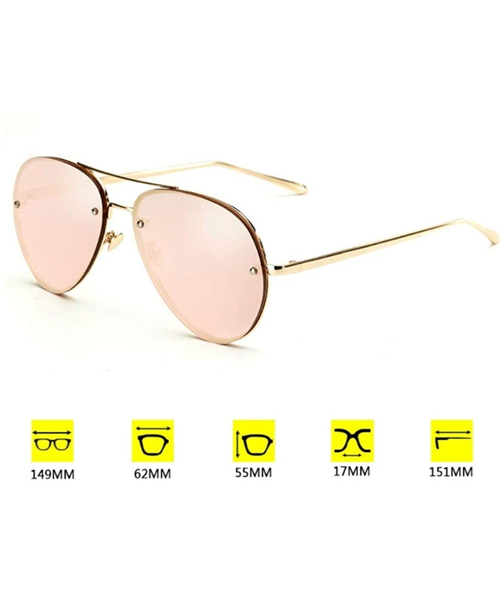 Double Bridge Classic Semi-Rimless Gradient Sunglasses