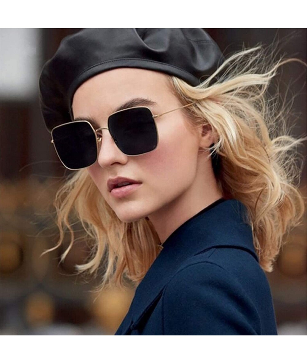 Oversized Brown Rimless Sunglasses Women Trendy Round Gradient Shades –  Jollynova