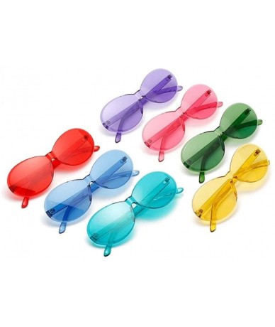 Rimless Summer Rimless Sunglasses Women Fashion Designer Transparent Sun Glasses Cool Color - Y - CT198GD3CY3 $15.50