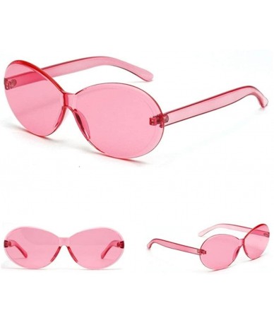 Rimless Summer Rimless Sunglasses Women Fashion Designer Transparent Sun Glasses Cool Color - Y - CT198GD3CY3 $15.50