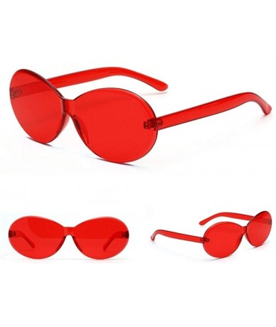 Rimless Summer Rimless Sunglasses Women Fashion Designer Transparent Sun Glasses Cool Color - Y - CT198GD3CY3 $15.50